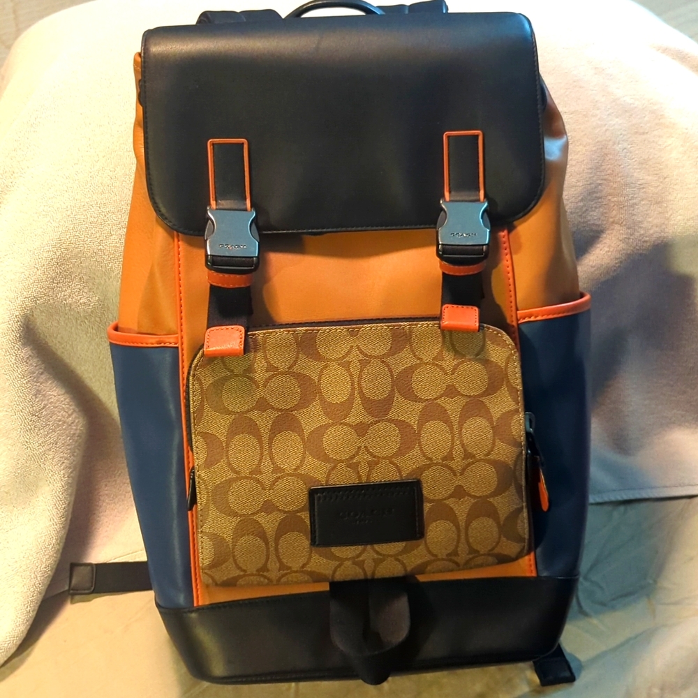 Coach multi color backpack